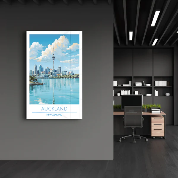 Auckland New Zealand-Travel Posters | Glass Wall Art - Image 3