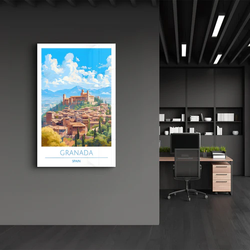 Granada Spain-Travel Posters | Glass Wall Art - Image 3