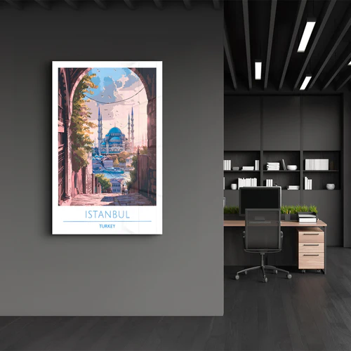 Istanbul Turkey-Travel Posters | Glass Wall Art - Image 3