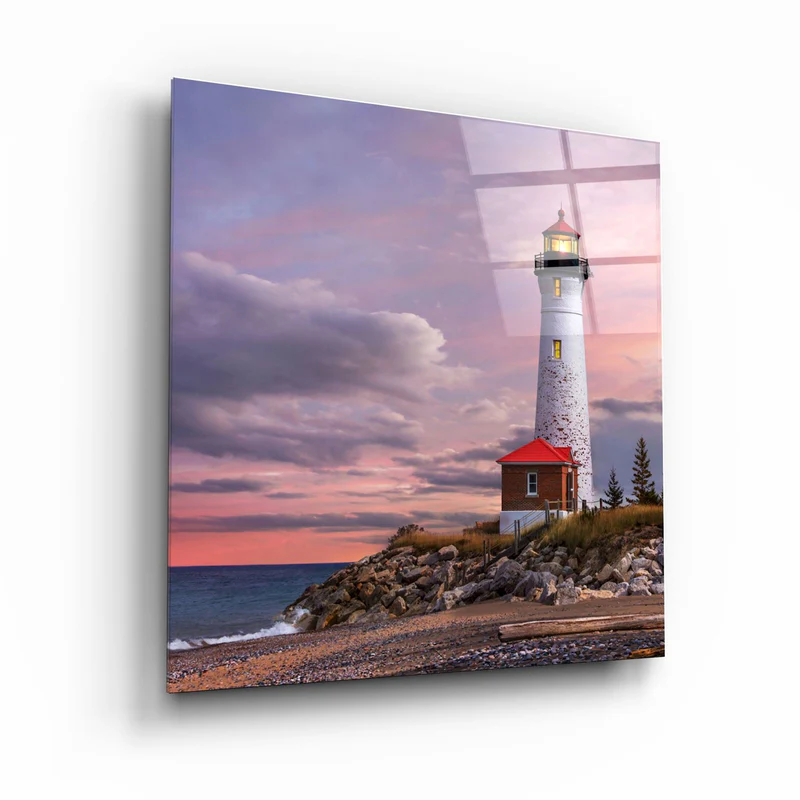 ・"Lighthouse"・Glass Wall Art