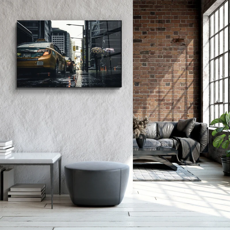 ・"Rainy City"・Glass Wall Art - Image 3