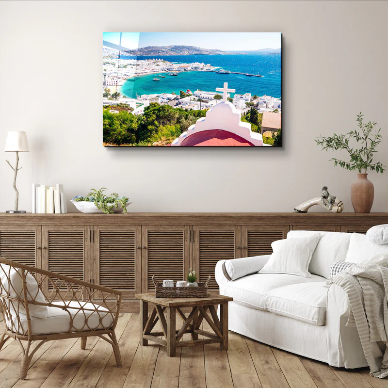 ・"Mykonos - Greece"・Glass Wall Art - Image 2