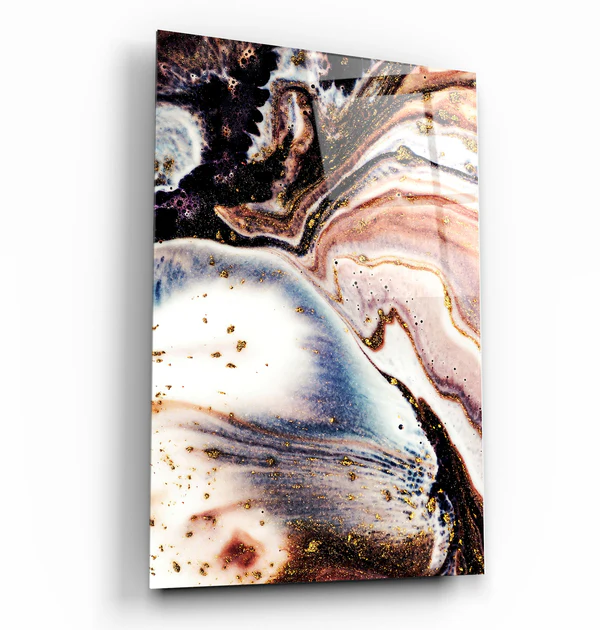 ・"Colorful Marble"・Glass Wall Art
