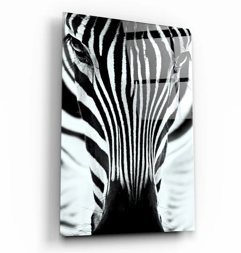 ・"Zebra V2"・Glass Wall Art
