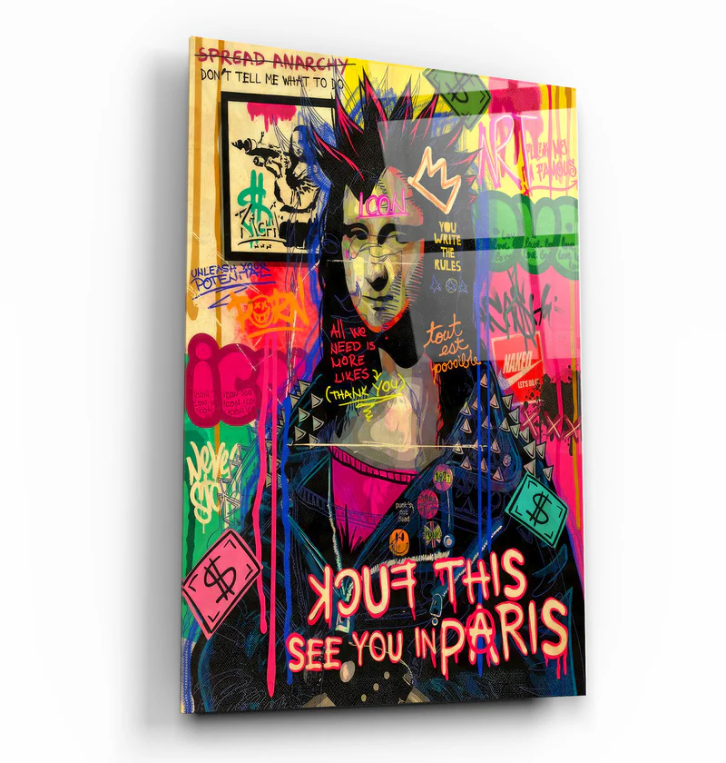 ・"Hey Mona"・Designer's Collection Glass Wall Art
