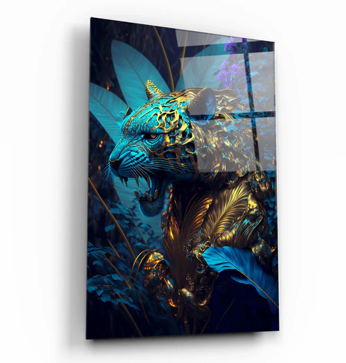 ・"Blue Side"・Secret World Collection Glass Wall Art