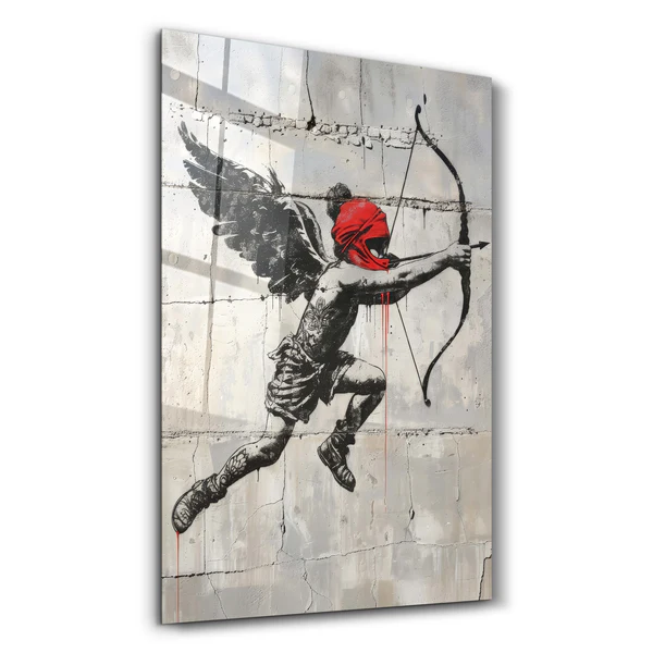 Eros&Love Banksy Style | Designers Collection Glass Wall Art