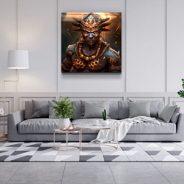 ."Warriors 2". Secret World Collection Glass Wall Art - Image 3