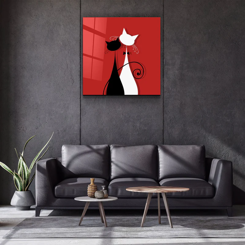 ・"Cats"・Glass Wall Art - Image 2