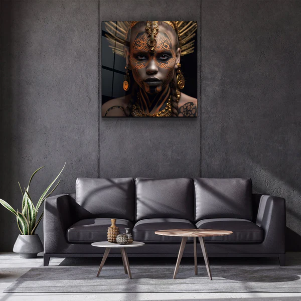 ."Woman Warriors 1". Secret World Collection Glass Wall Art - Image 2
