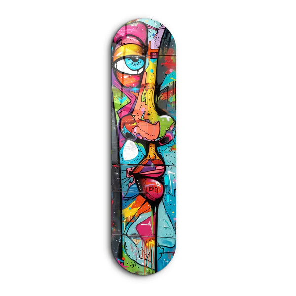\Face Abstract | Glass Wall Art