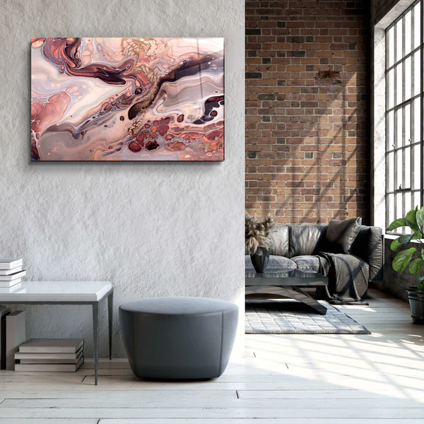 ・"Marble Collection H25"・Glass Wall Art - Image 2