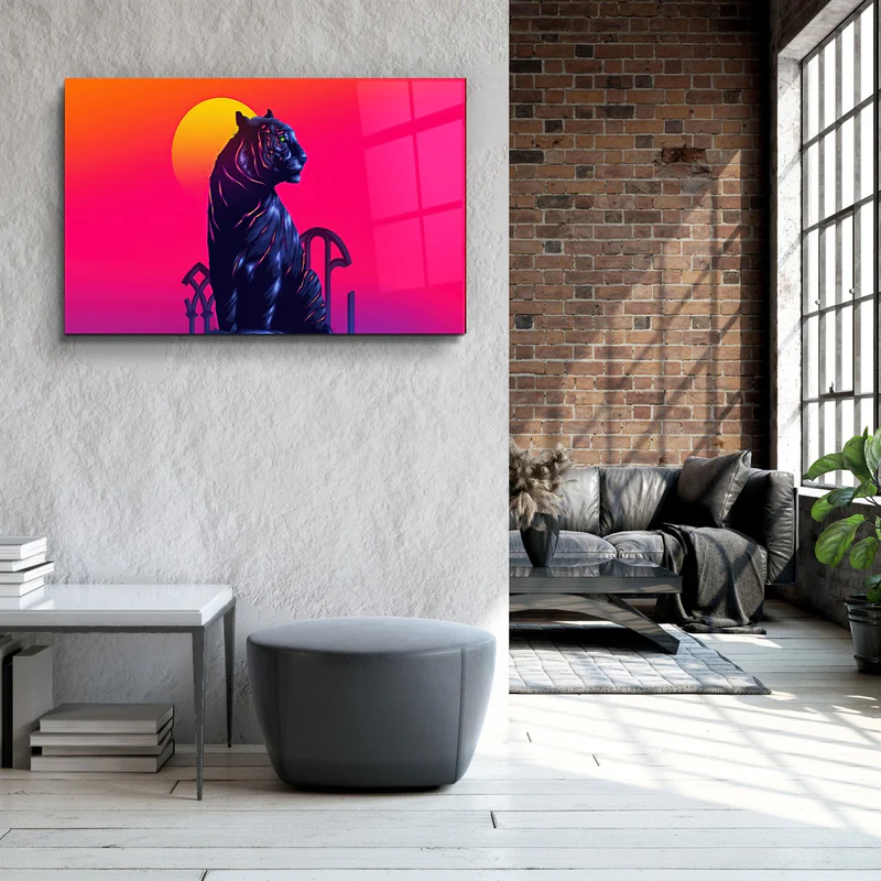 ・"Tiger Neo"・Glass Wall Art - Image 3
