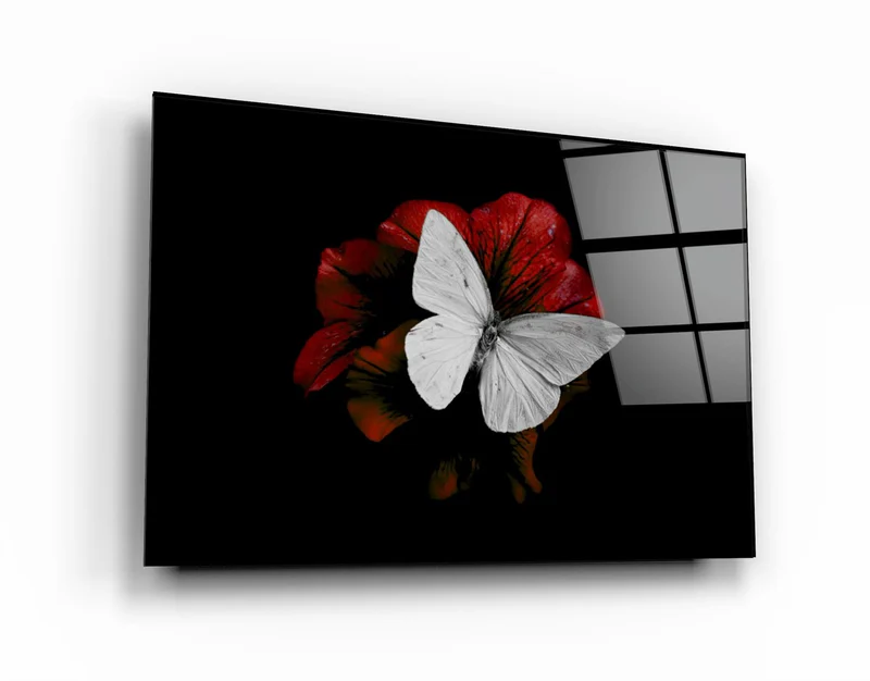 ・"Butterfly 3"・Glass Wall Art