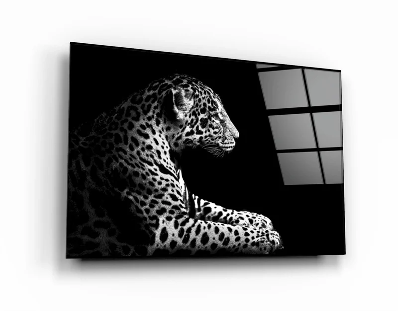 ・"Leopard"・Glass Wall Art
