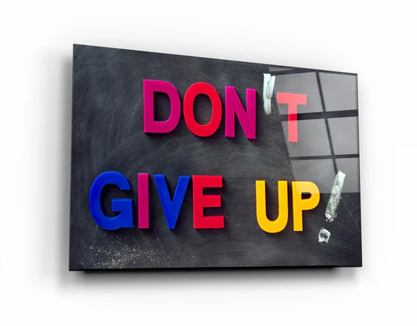 ・"Don't Give Up!"・Glass Wall Art)