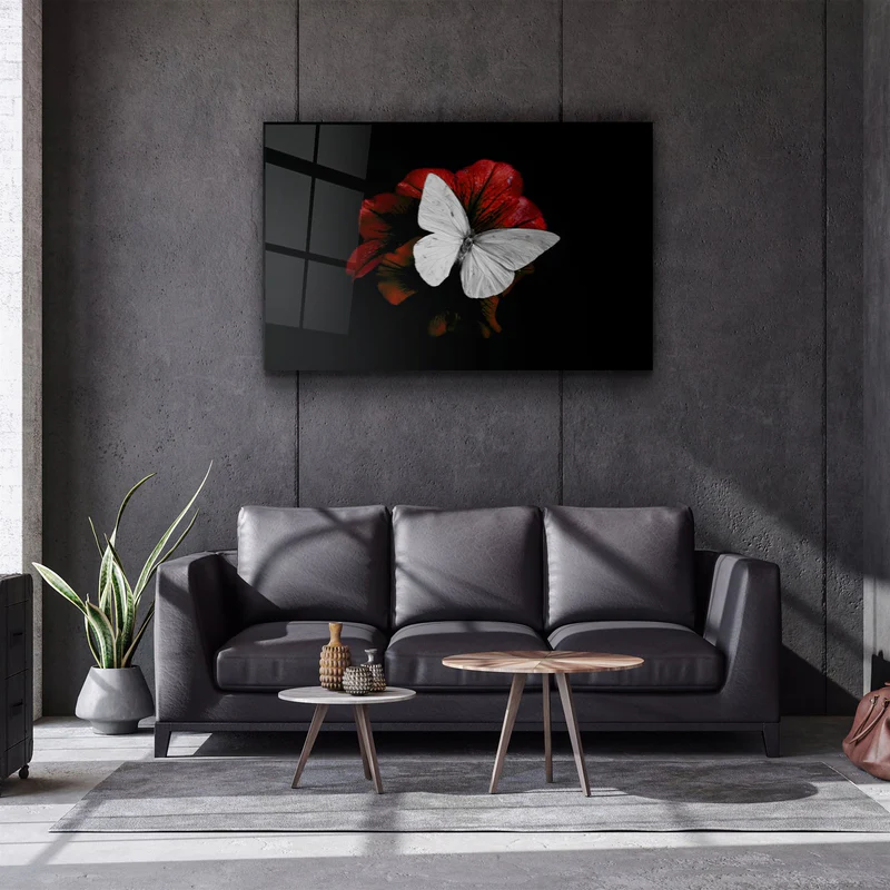・"Butterfly 3"・Glass Wall Art - Image 3